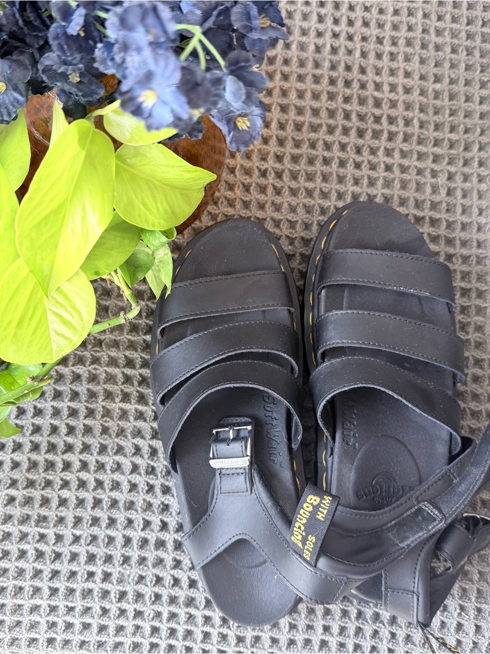Dr. Martens Women’s Black Sandals with Adjustable Straps